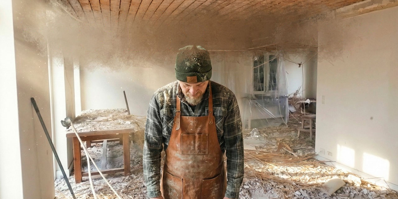 Jesper standing inside the house featured in Idiot YouTubers Are Destroying Their Houses