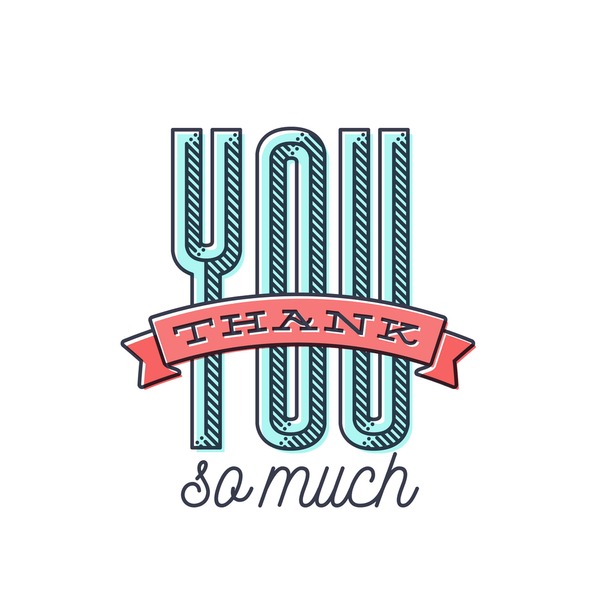 Vintage thank you card design
